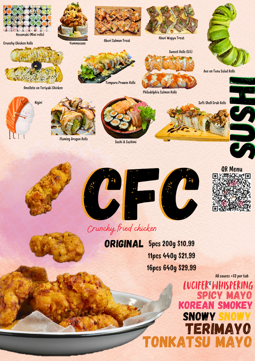 Menu, Yummo Kitchen "Japanese & Malaysian soul food" Yummo!