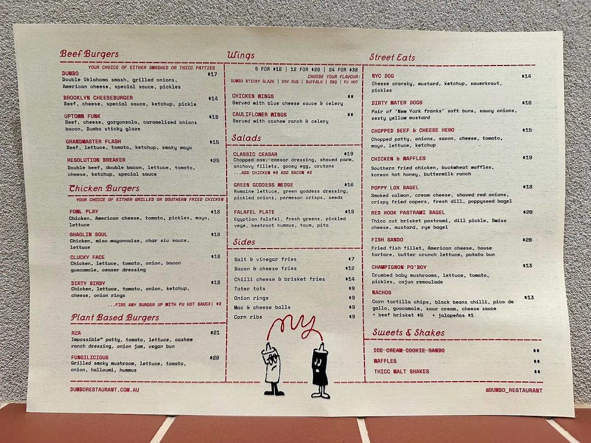 Menu, D U M B O