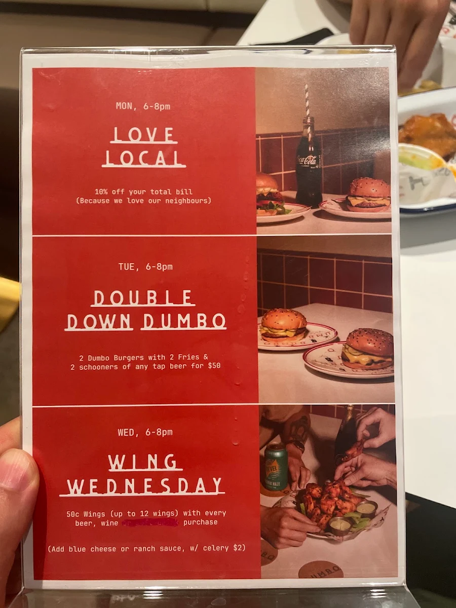 Menu, D U M B O
