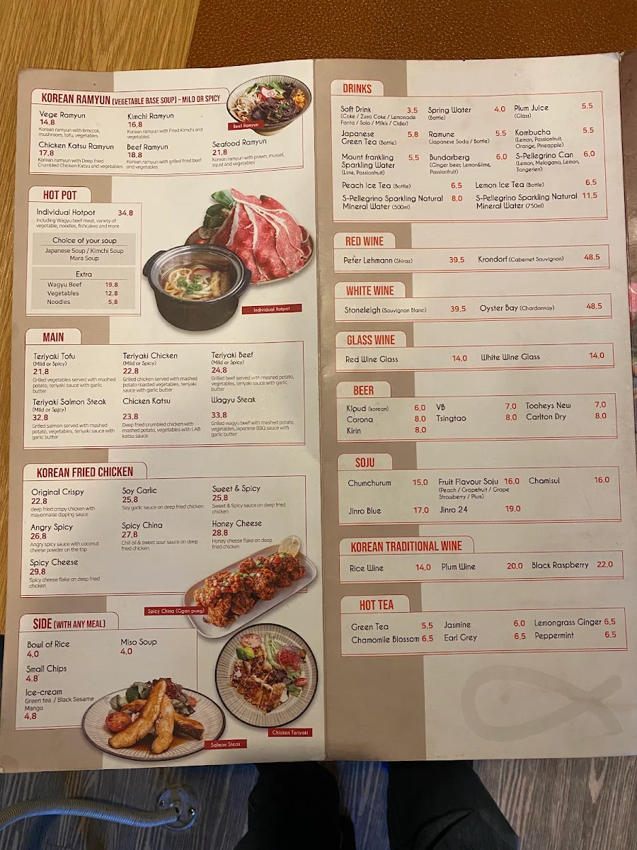 Menu, Sushi lab