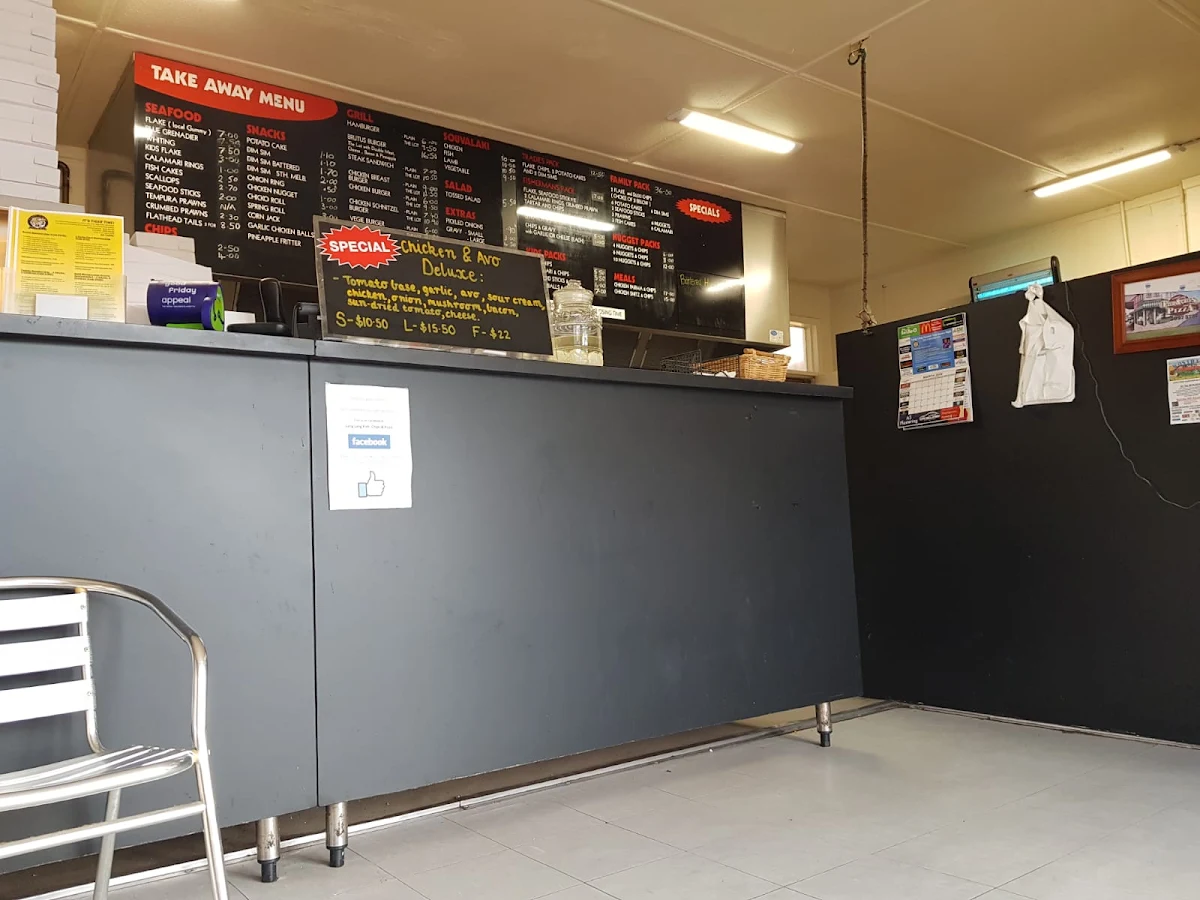 Menu, Lang Lang Fish Chips & Pizza