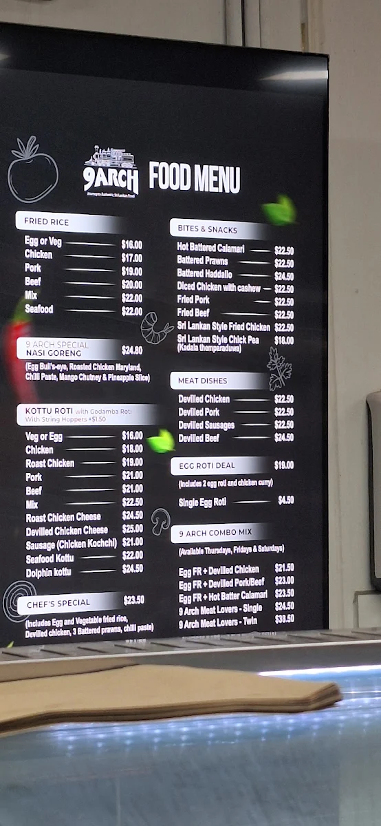 Menu, 9 ARCH