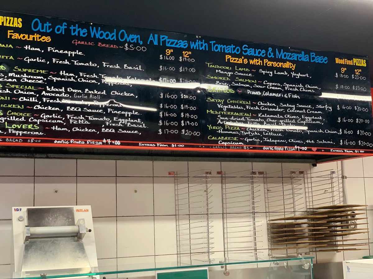 Menu, Redwood Wood Fired Pizzas & More