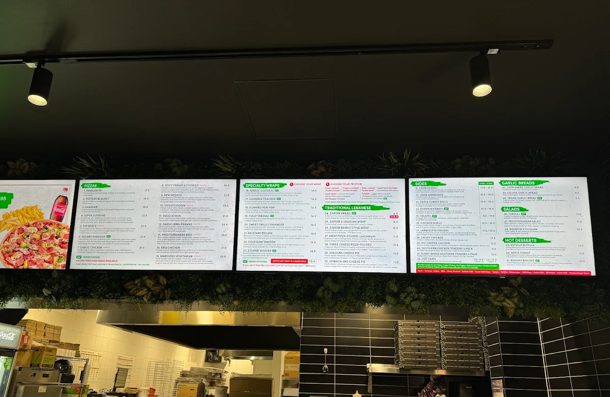 Menu, OOSHMAN Baulkham Hills