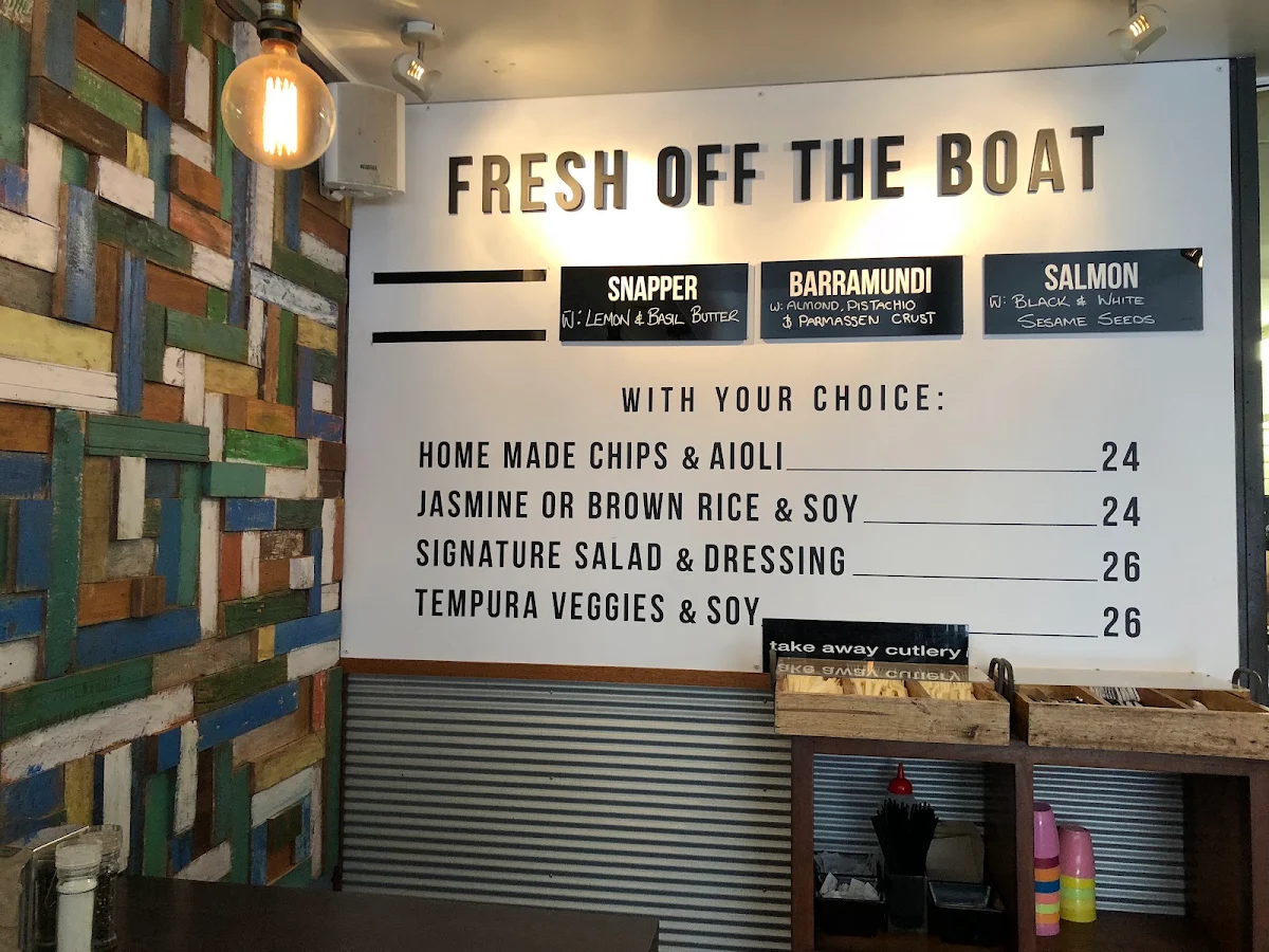 Menu, Fishmongers Byron Bay