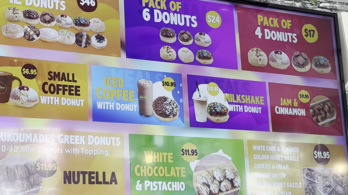 Menu, Dodees Cafe & Donuts