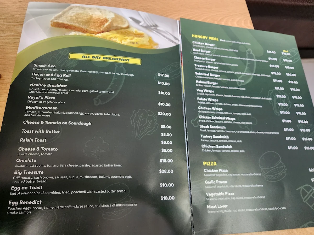 Menu, Halal Food Treasure Cafe