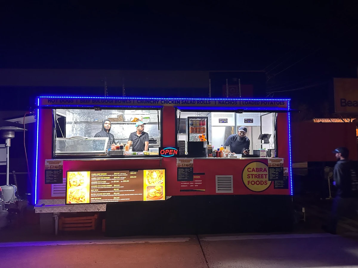 Menu, Cabra Street Food & Burgers