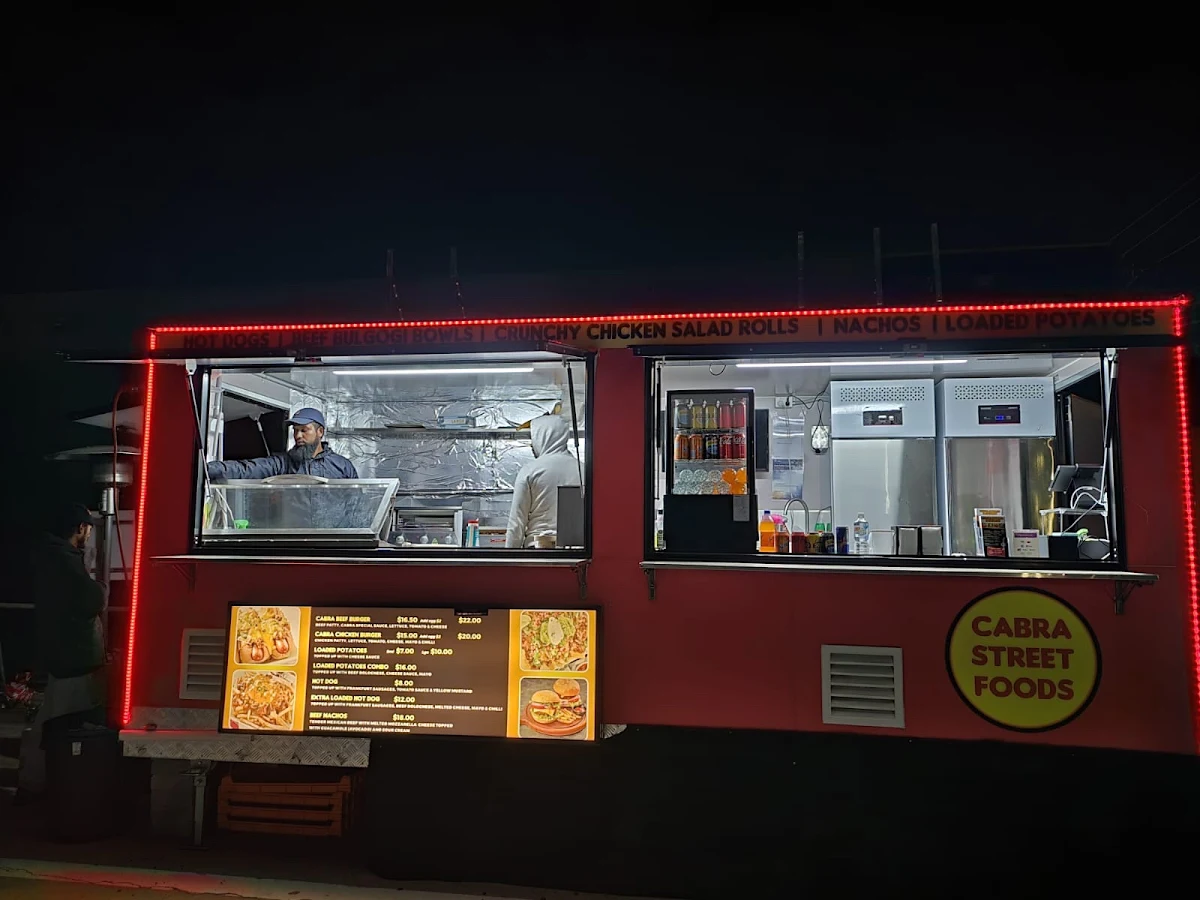Menu, Cabra Street Food & Burgers