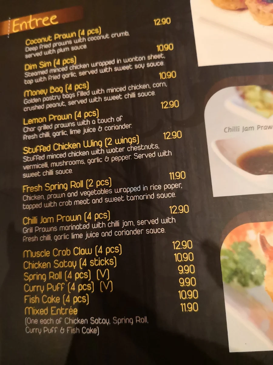 Menu, We Thai Cuisine