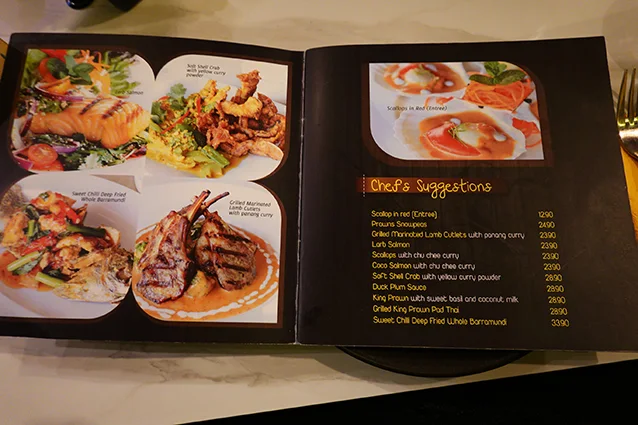 Menu, We Thai Cuisine