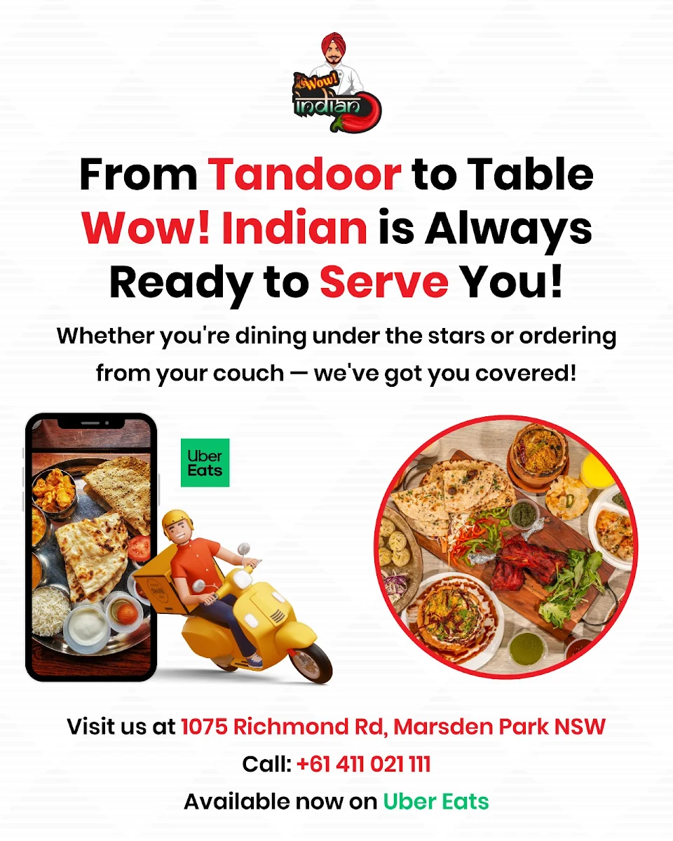 Menu, WOW! Indian