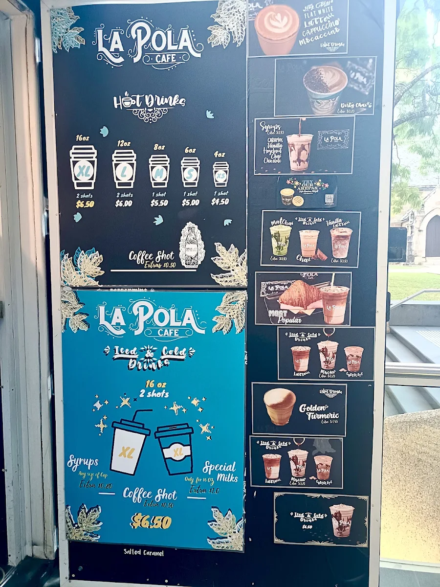 Menu, La Pola Cafe