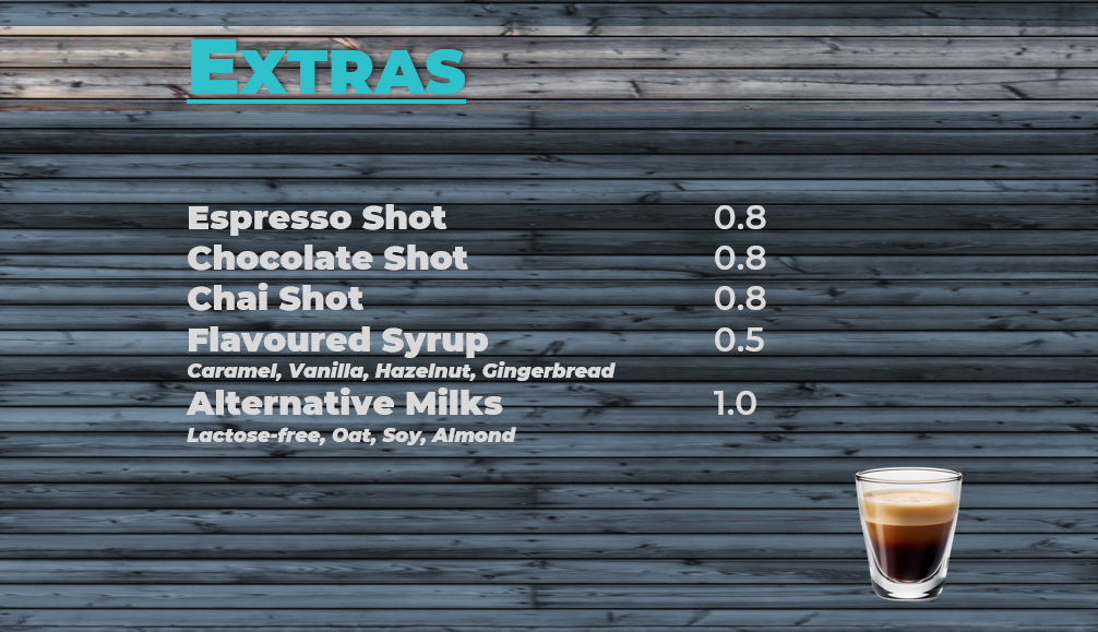 Menu, The Bothy Coffee Shop