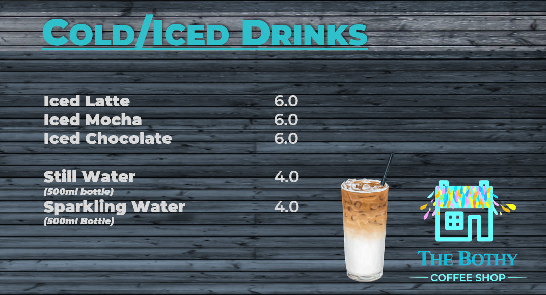 Menu, The Bothy Coffee Shop