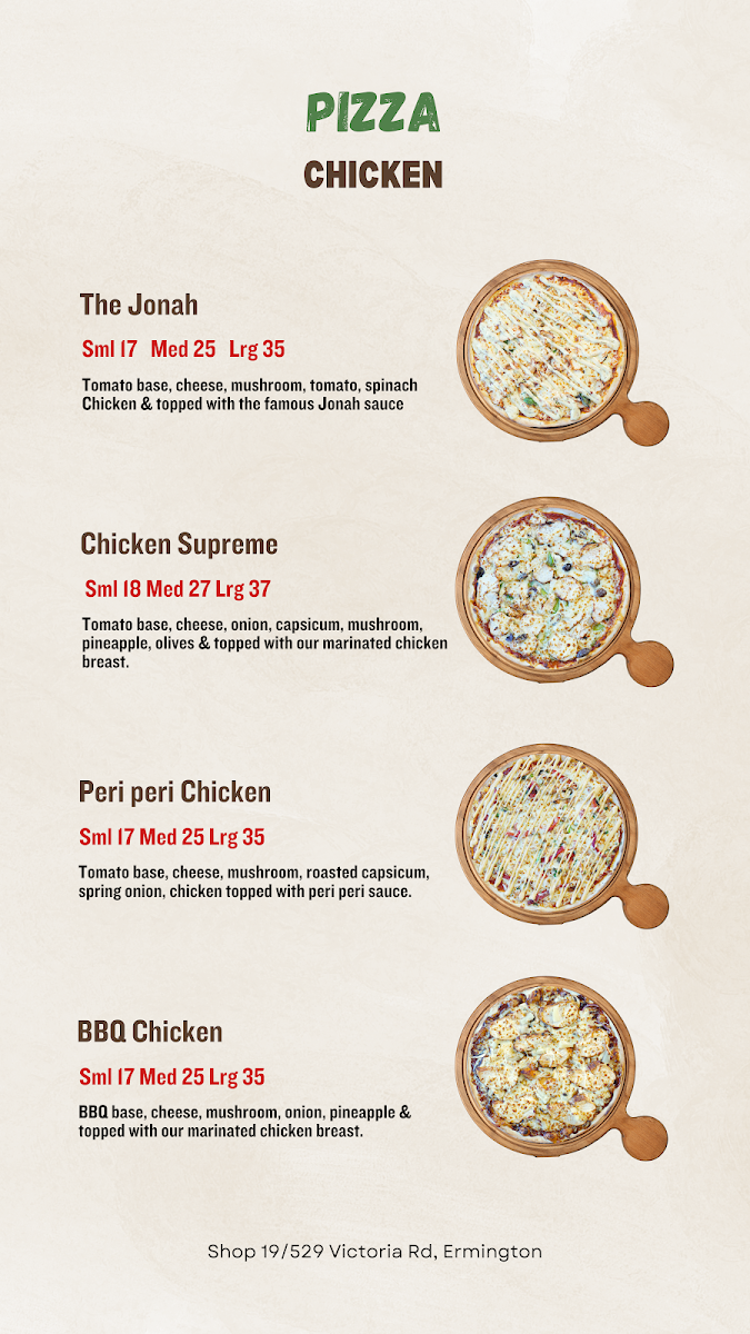 Menu, Jonah Manoosh