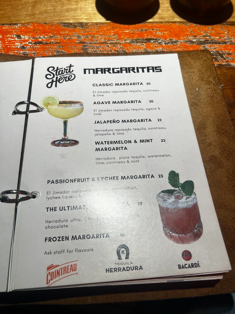 Menu, La Cabra Mexican - Mordialloc