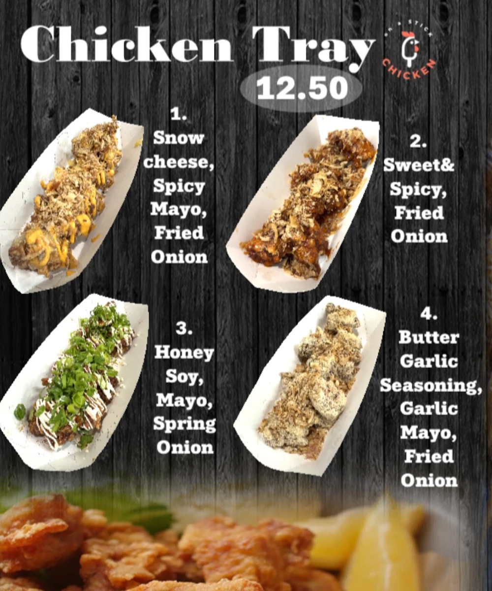 Menu, CHICKEN on a STICK