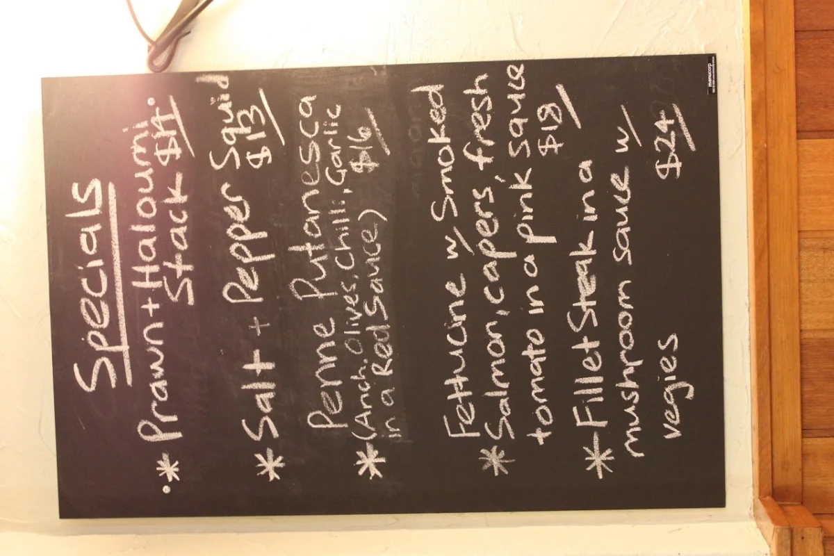 Menu, Bexley Italian Pizzeria