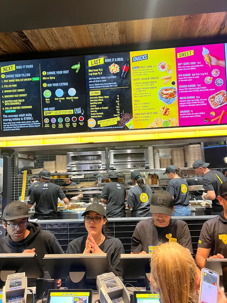 Menu, Guzman y Gomez - Circular Quay
