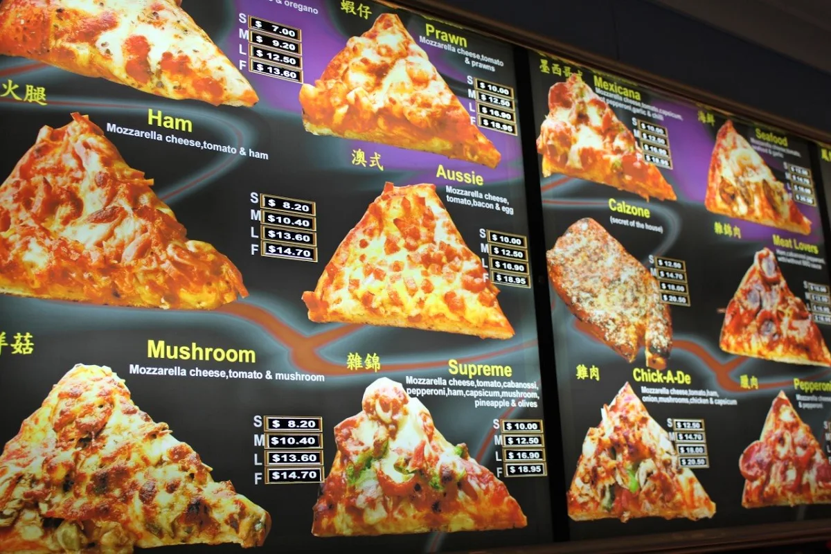 Menu, Mediterranean Pizzeria