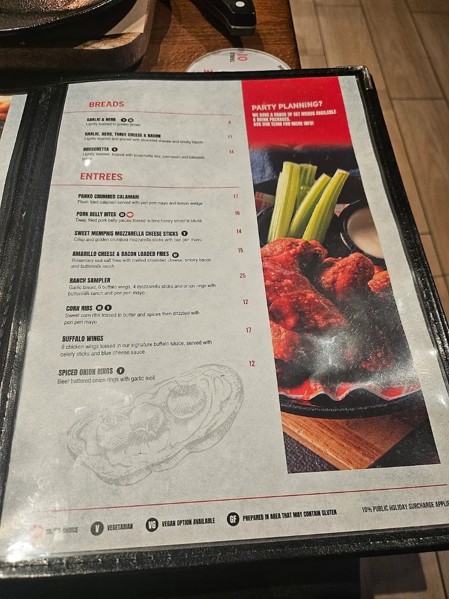 Menu, Lone Star Rib House & Brews Ed Square