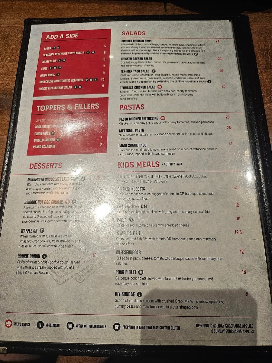 Menu, Lone Star Rib House & Brews Ed Square