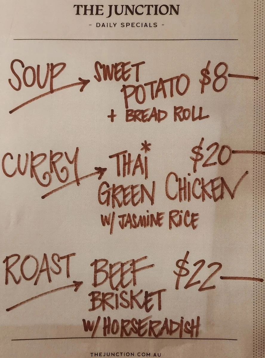 Menu, The Junction