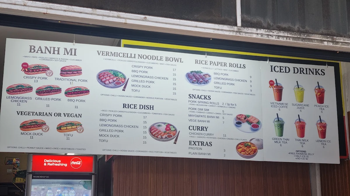 Menu, Kim Thanh Hot Bread