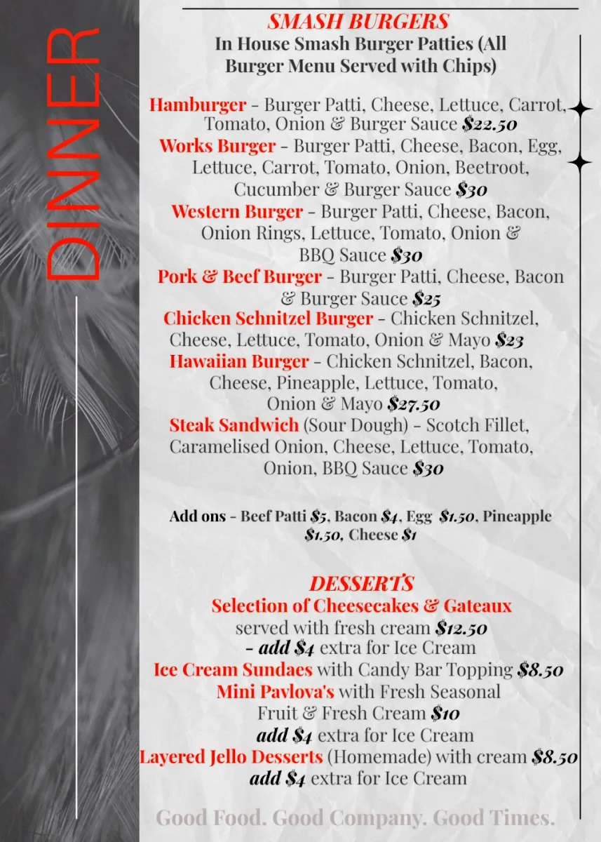 Menu, 369 Bar & Grill