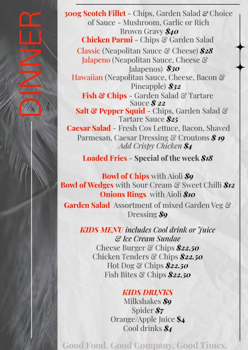 Menu, 369 Bar & Grill