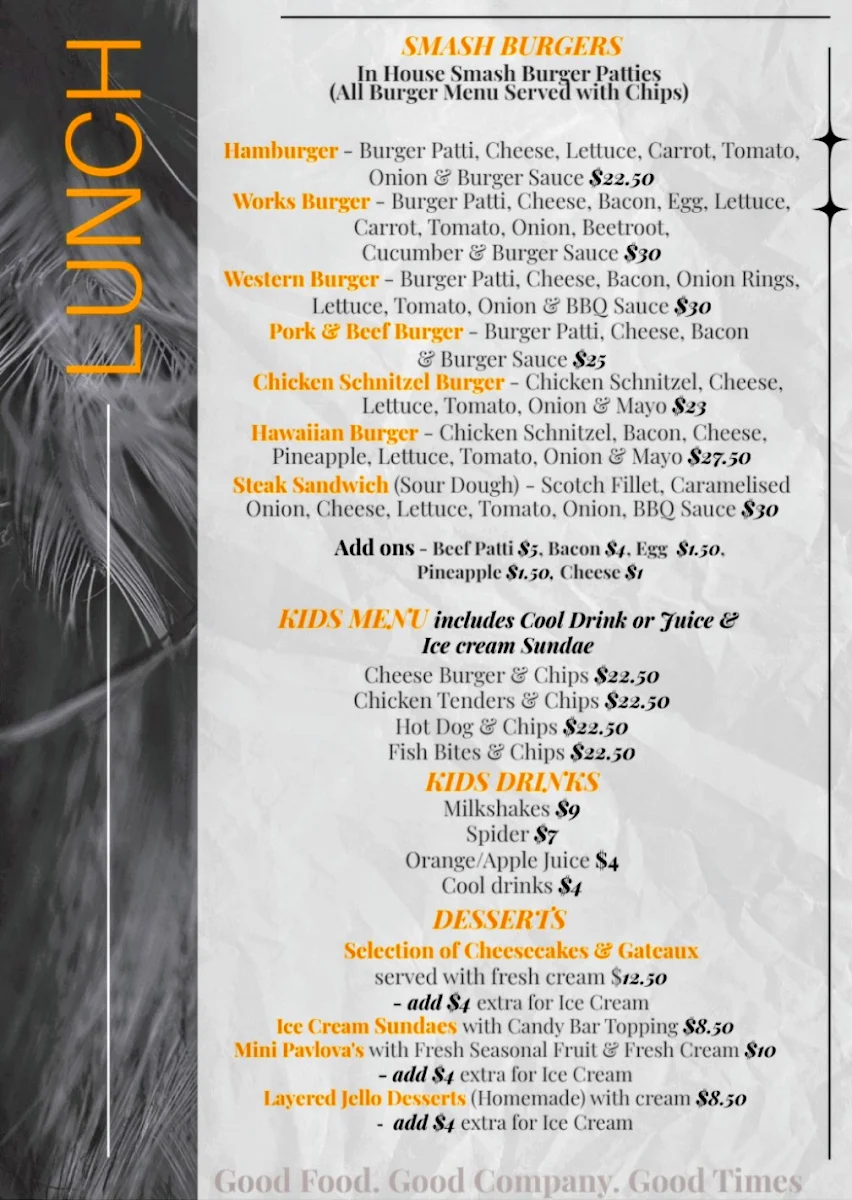 Menu, 369 Bar & Grill