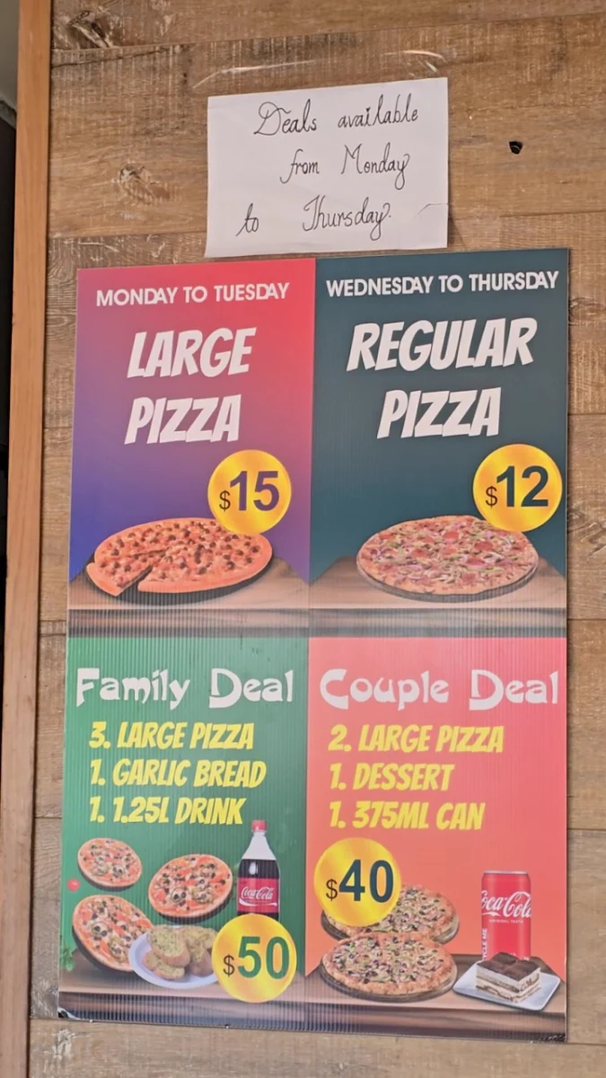 Menu, Smoky Pizza Woodfired