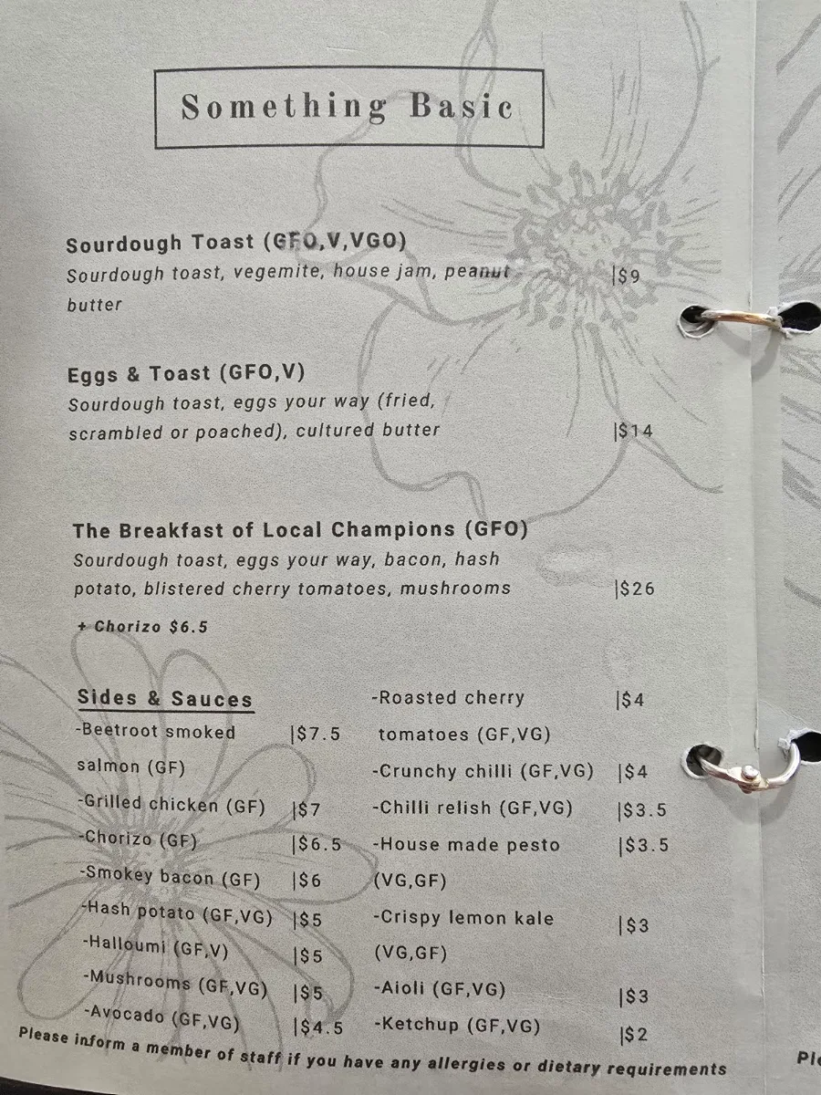 Menu, Local Crowd