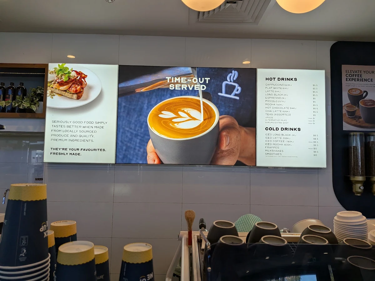 Menu, Jamaica Blue Perth Airport