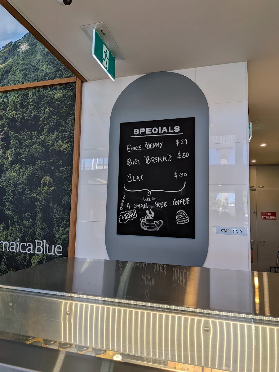 Menu, Jamaica Blue Perth Airport