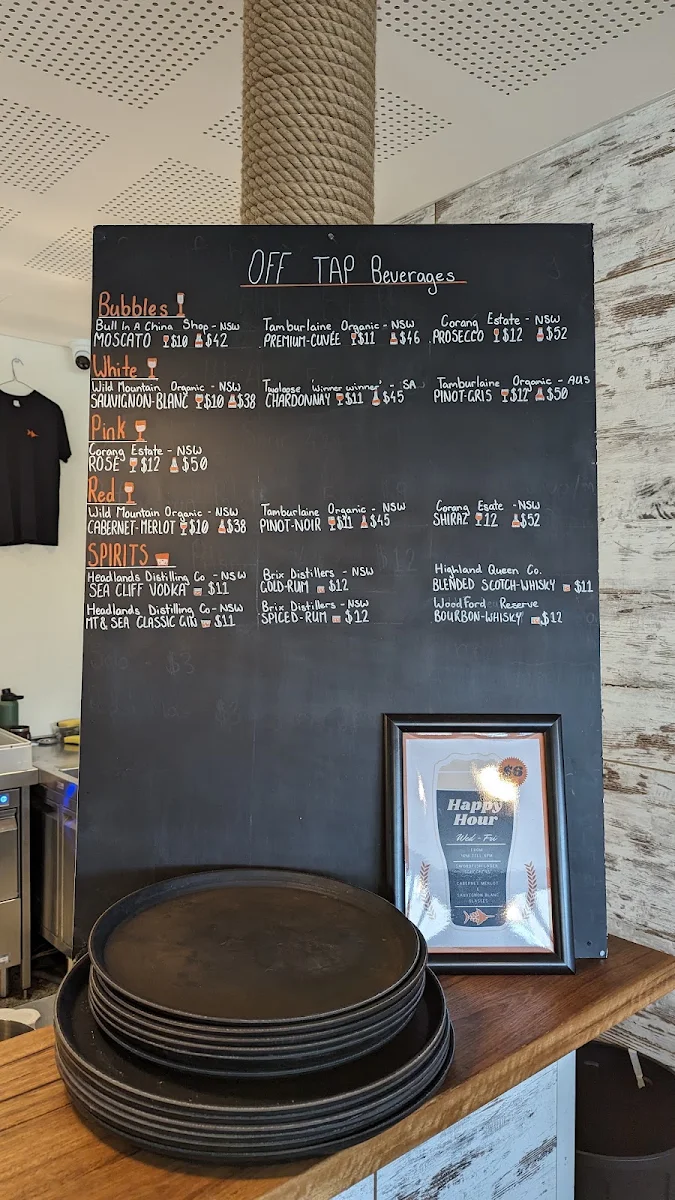 Menu, Swordfish Brewing