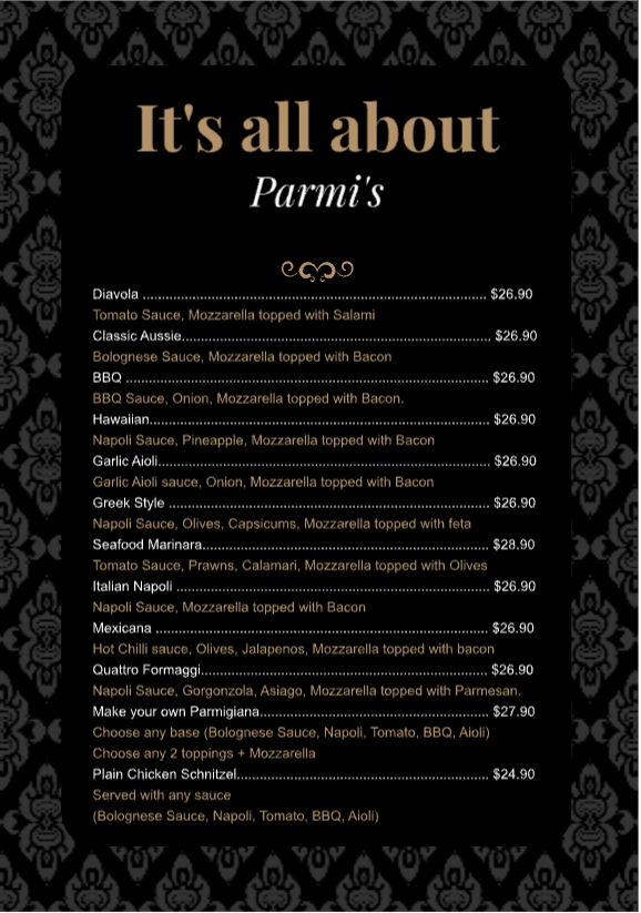 Menu, Due Amici