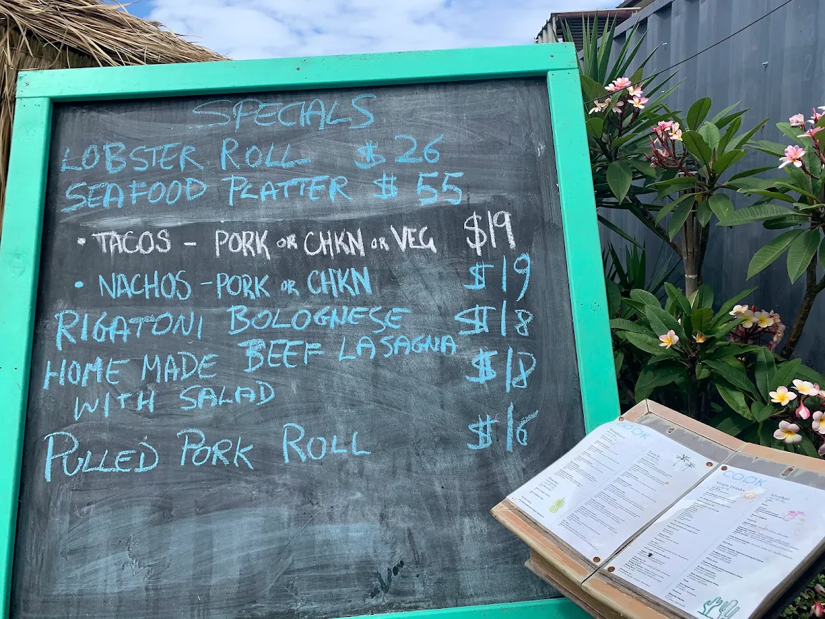 Menu, Cook @ Kurnell