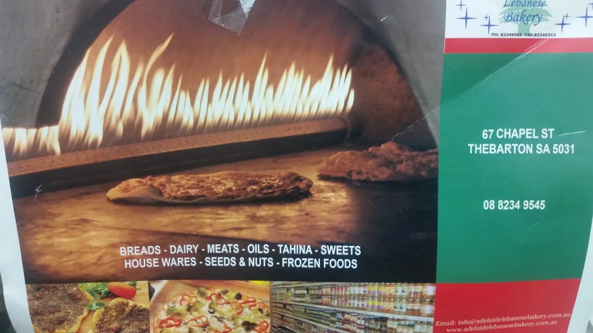 Menu, Adelaide Lebanese Bakery