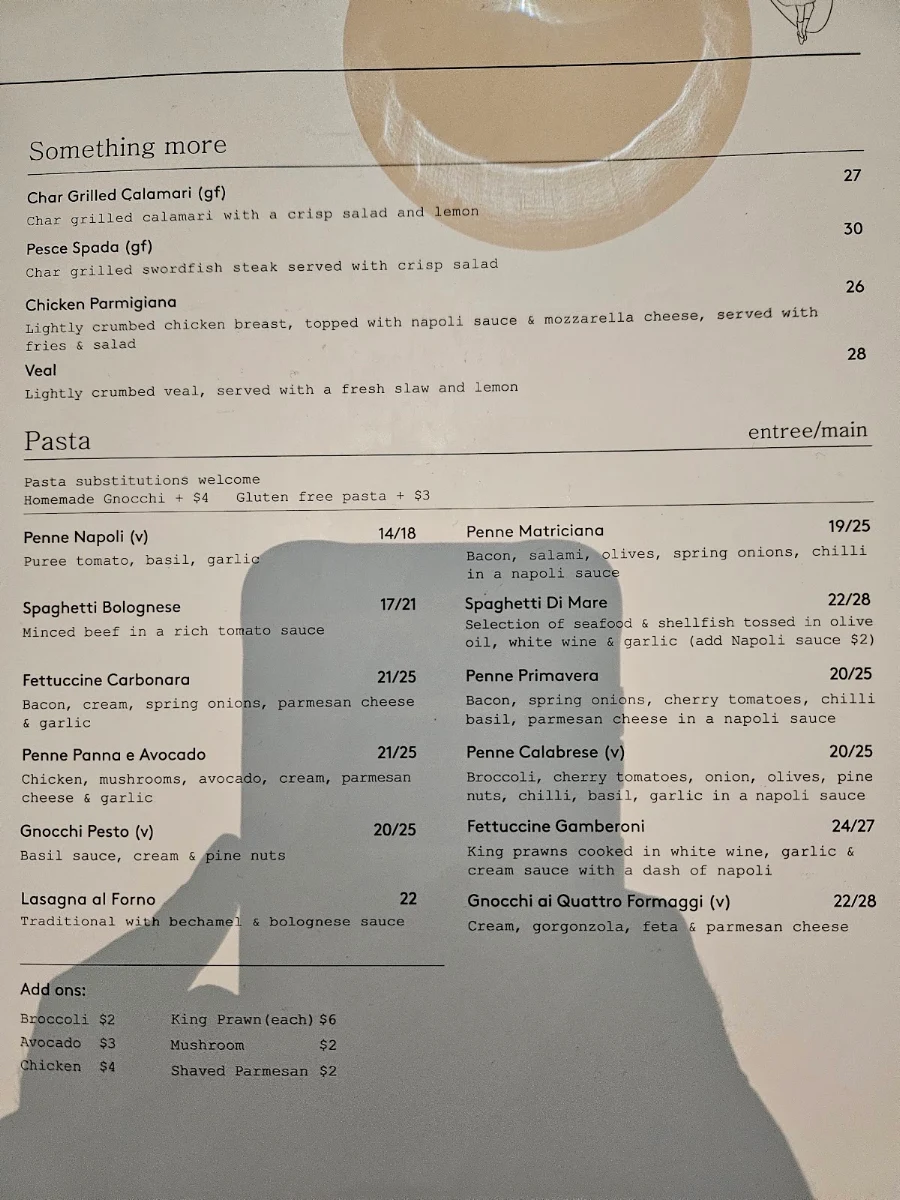 Menu, Fratellino - Richmond