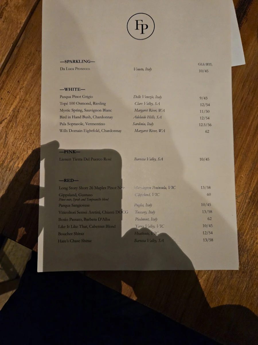 Menu, Fratellino - Richmond