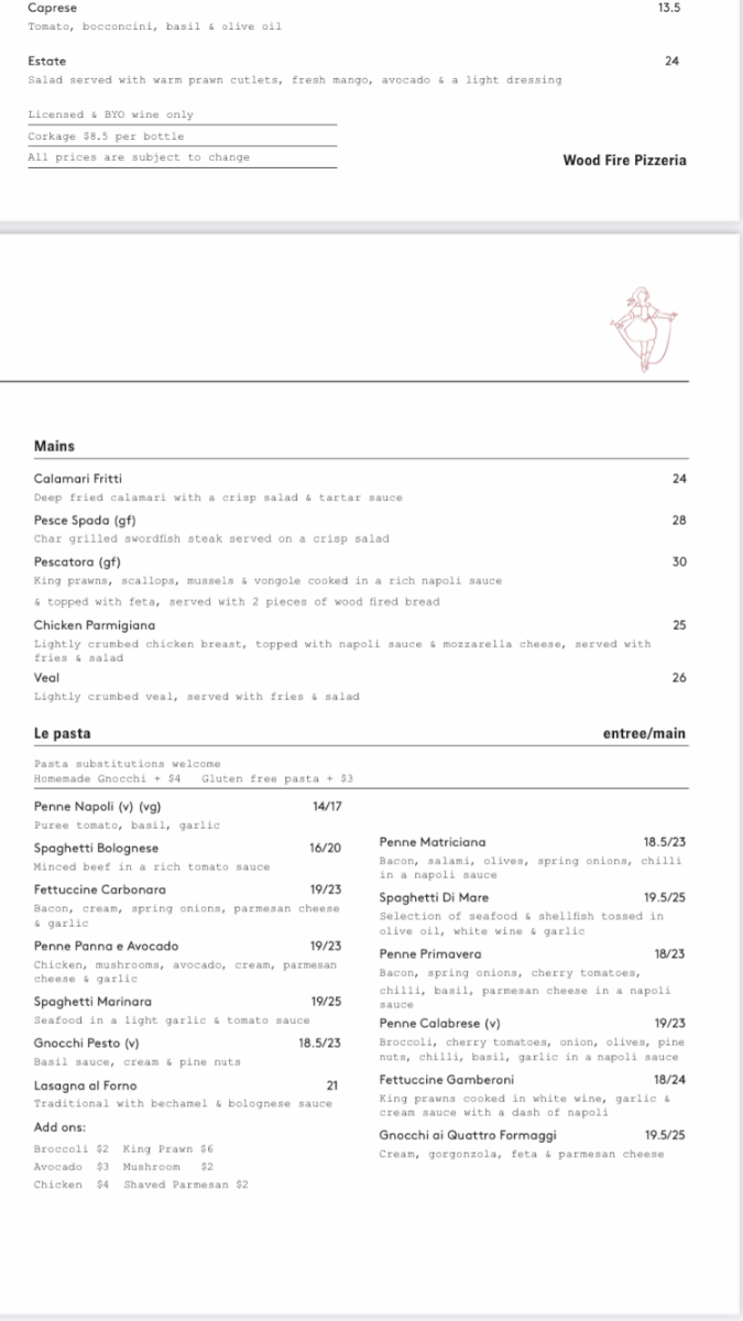 Menu, Fratellino - Richmond