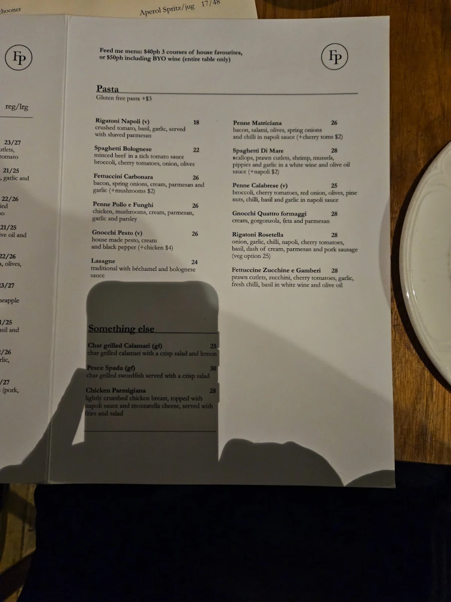 Menu, Fratellino - Richmond