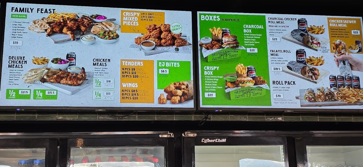 Menu, El Jannah Chicken Campbellfield