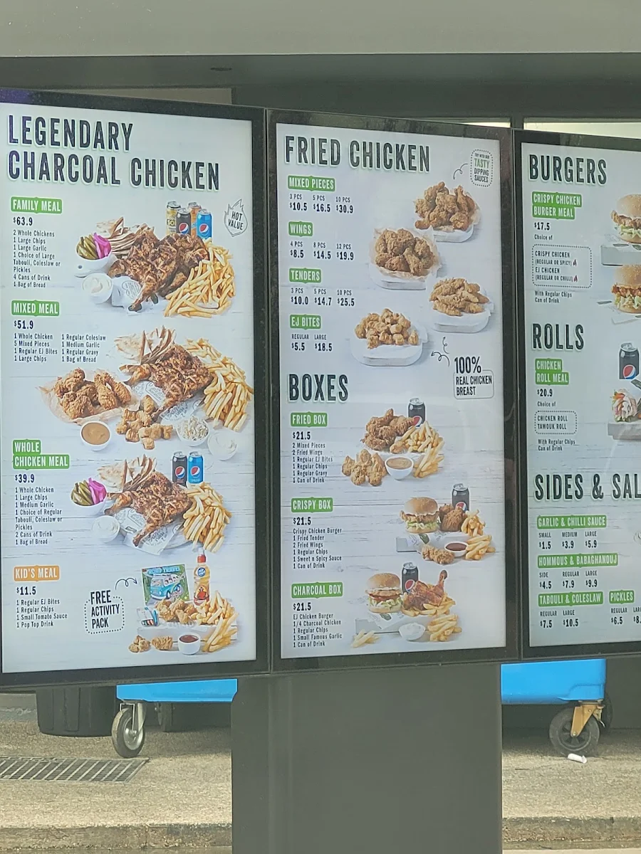 Menu, El Jannah Chicken Campbellfield
