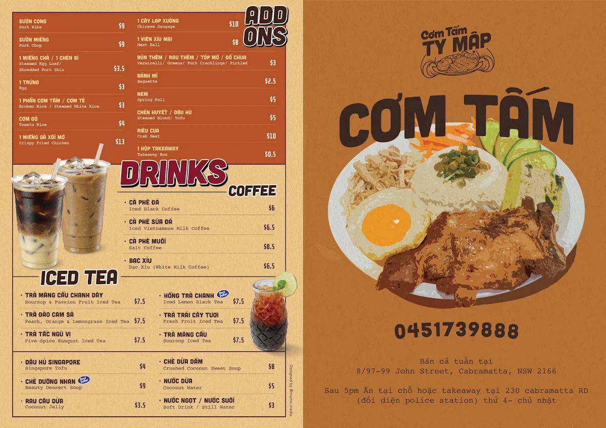 Menu, Cơm Tấm Ty Mập
