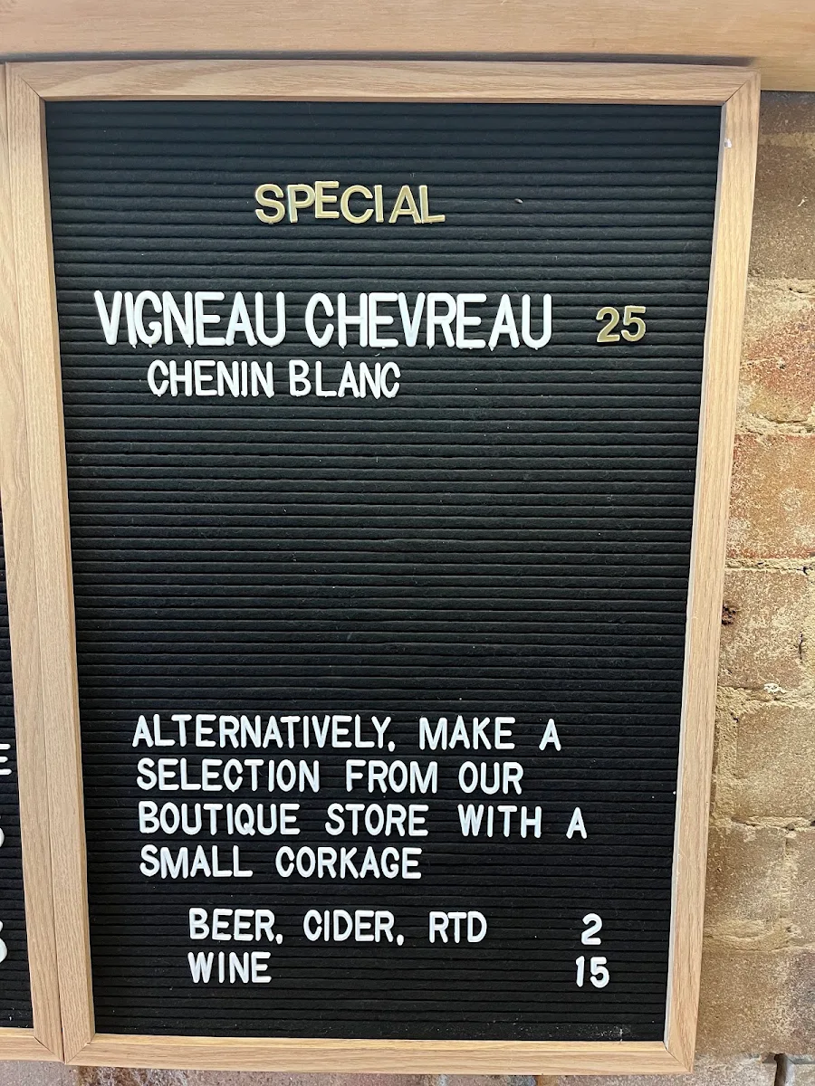 Menu, Thirstville Bottleshop & Bar