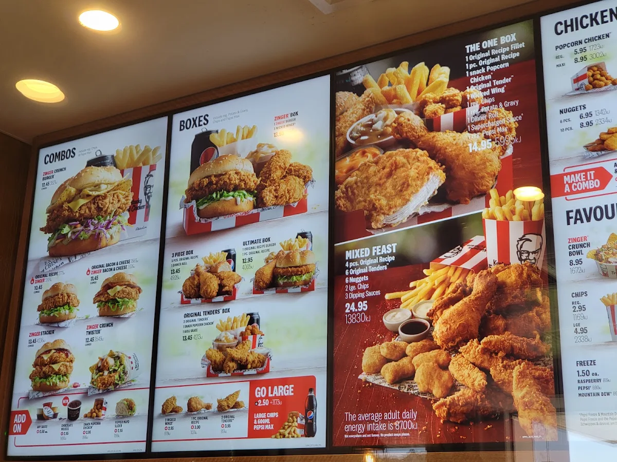 Menu, KFC Kelmscott