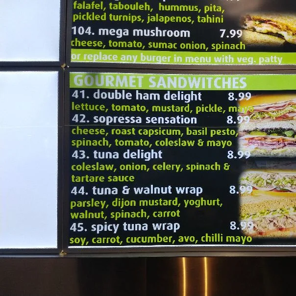 Menu, Keys Road Cafe